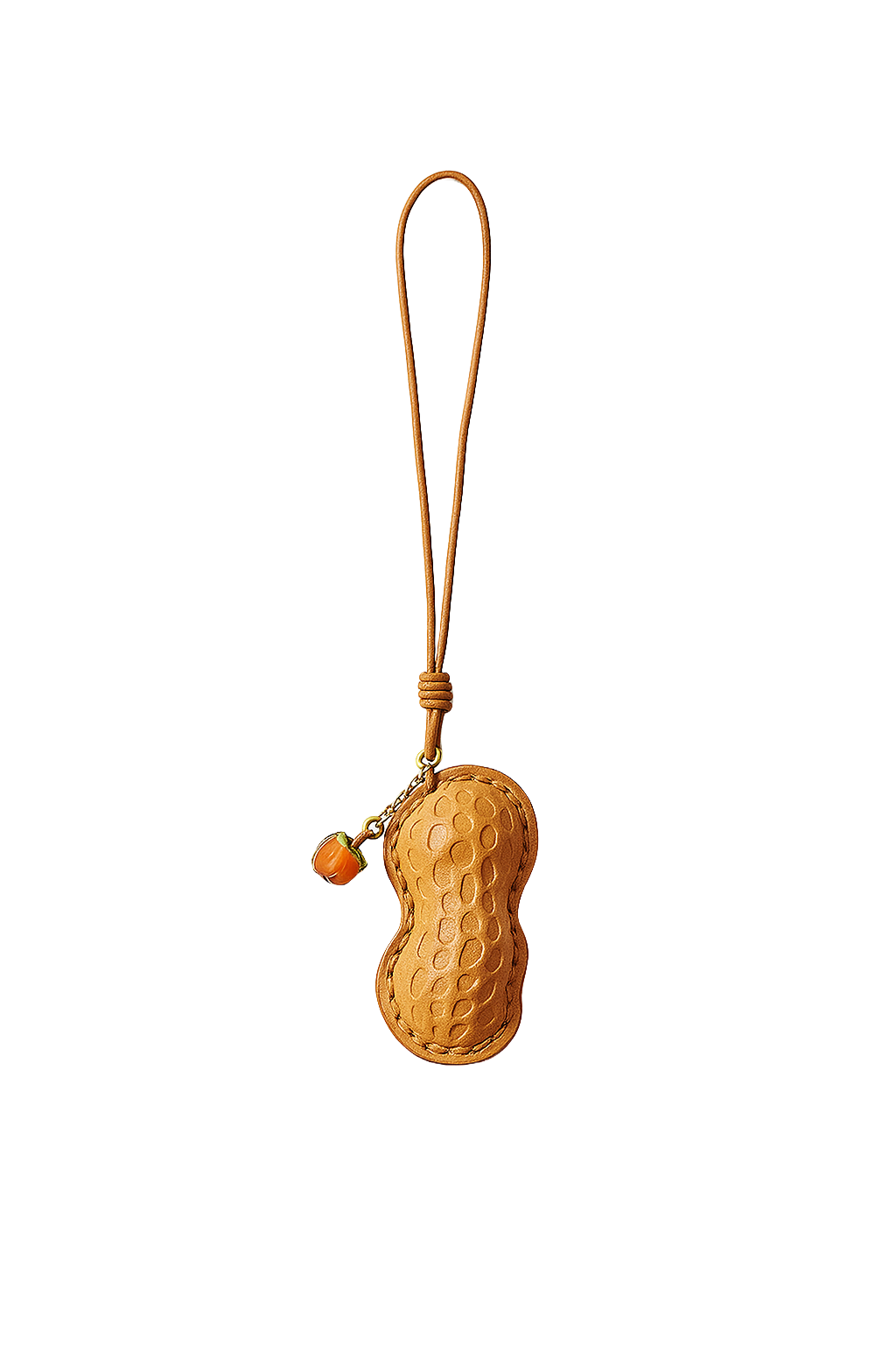 🥜 Handcrafted Peanut-Shaped Leather Keychain – Unique Gift for Him or Her | DUDU Leather Kobo